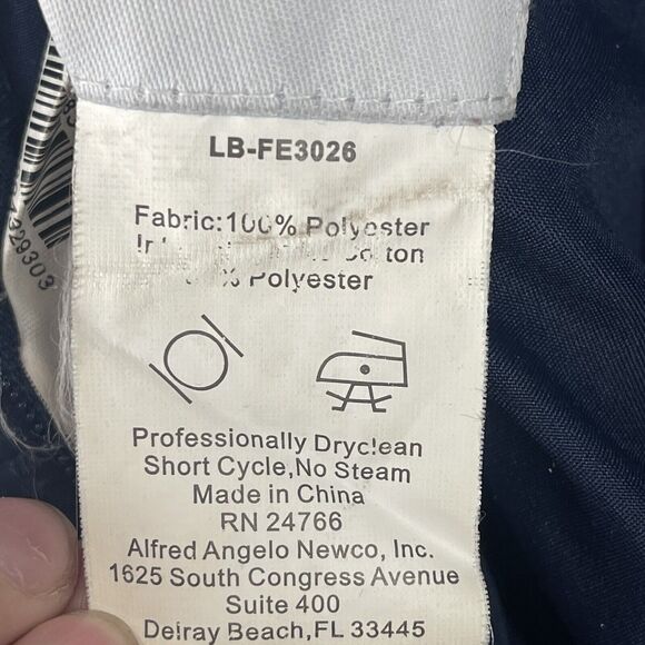 Alfred Angelo Dress Women 12 Navy Blue Bridesmaid One-shoulder chiffon mini Glam - Picture 8 of 11